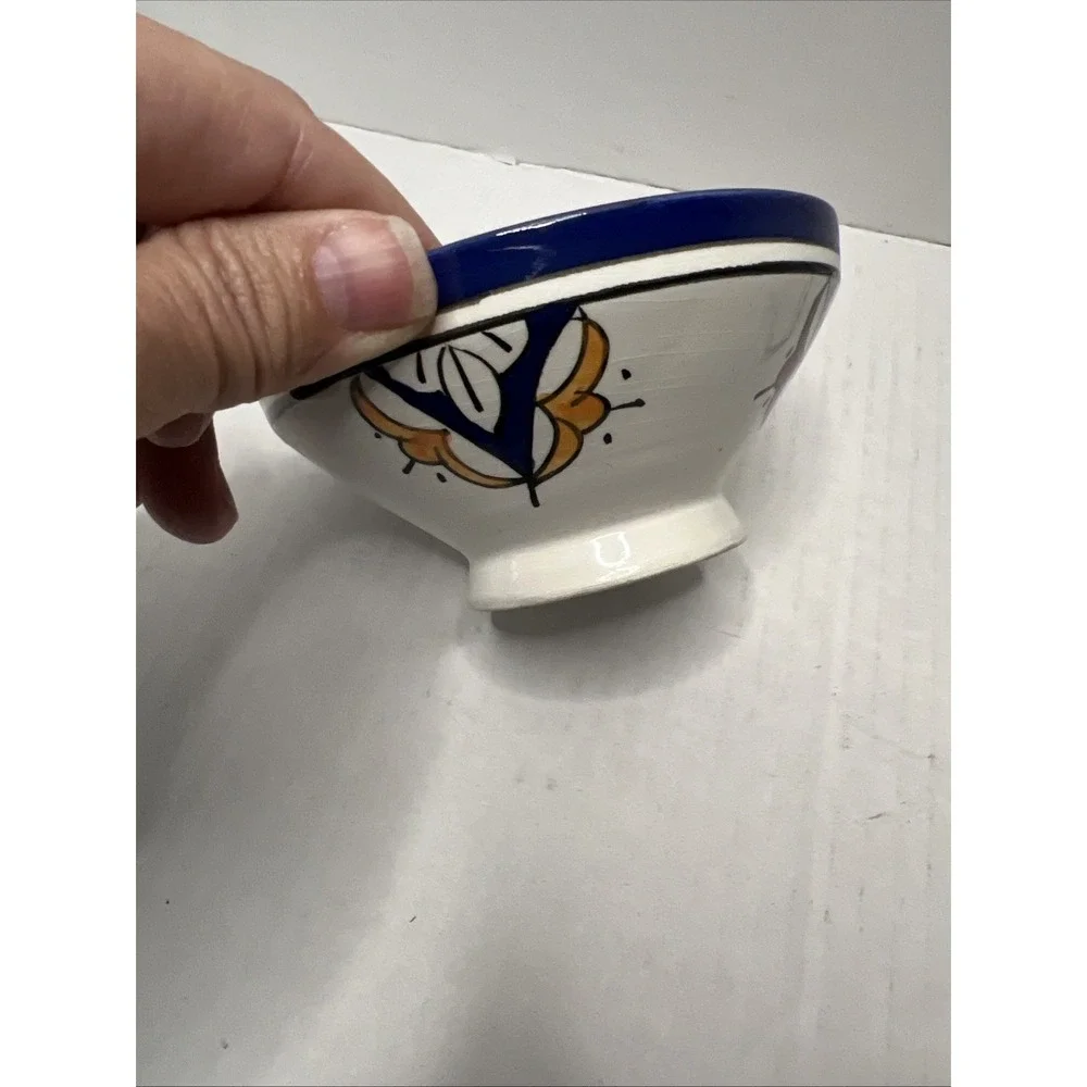 Mexican Signed Small Talavera‎ 4 inch Ceramic Condiment Bowl/Dish